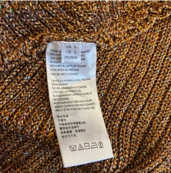 Free People Logan Metallic Bronze Sweater Sz S NWT MSRP $128 - Picture 8 of 8